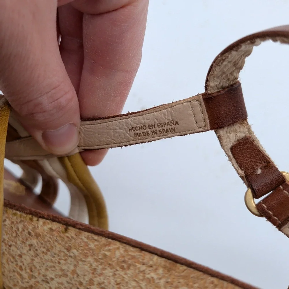 Pikolinos Mahon W9E-0654C1 Cuero Leather Wedge Sandals Brown Multi Womens 40